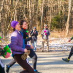 Runners and walkers on an autumn day at the Gorge.