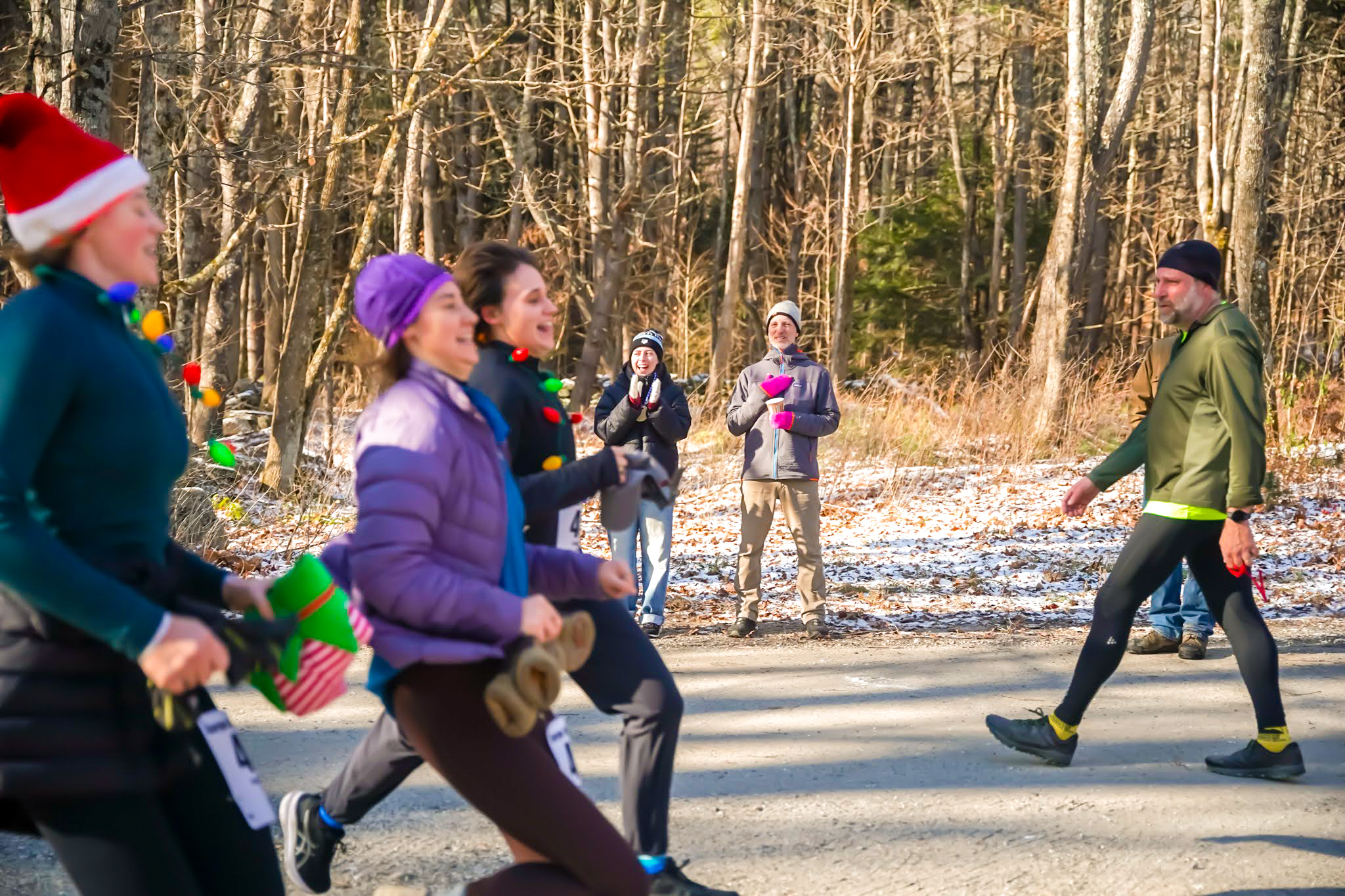 Runners and walkers on an autumn day at the Gorge.